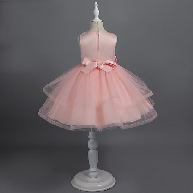 Party Girls' Sleeveless Color Toddler Solid Dress