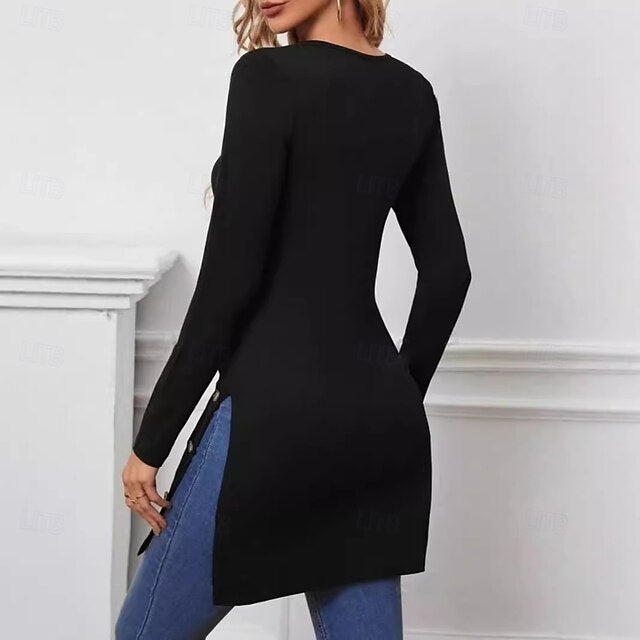 Women's Tunic Stylish Modern Casual Long Sleeve Regular