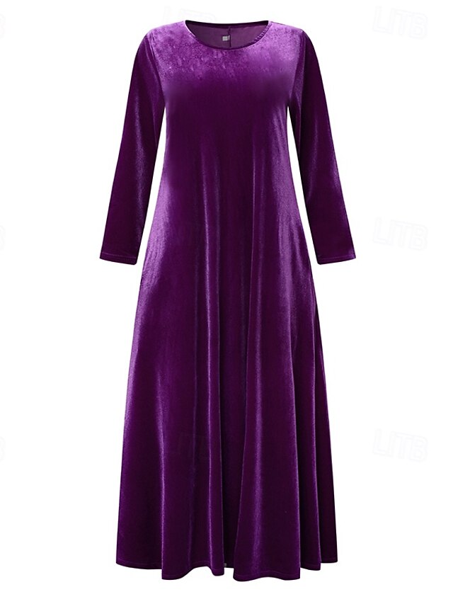 Women's Velvet Maxi Dress Black Dress Graduation Dress