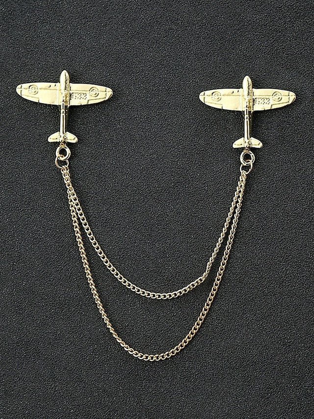 Collar Pins – Reindeer Elegant Men's Christmas Alloy