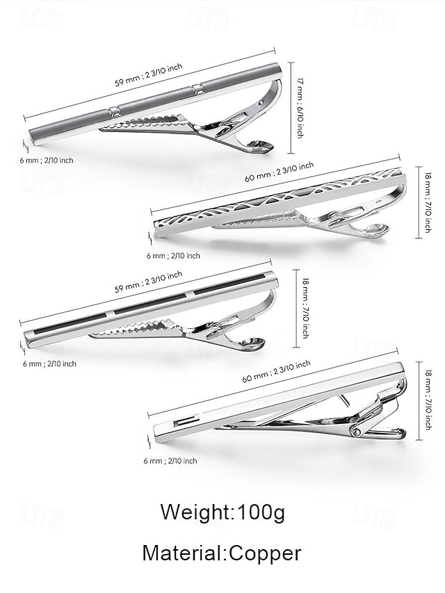 Men's Clip Metal Tie - Slim