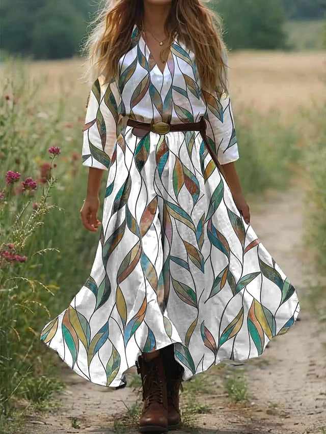 Women's Boho Dress Western Dress Vintage Maxi Dress