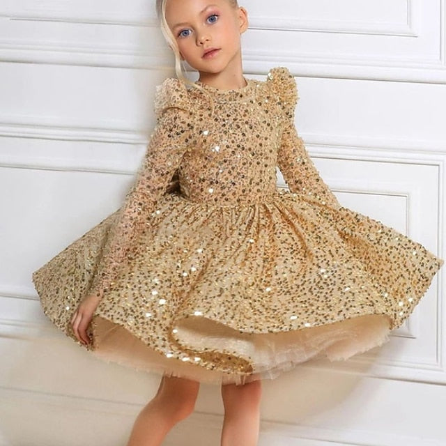 Party Line Girls' Kids Dress Sequin Little A