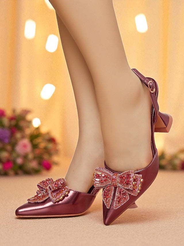 - Women's Pumps High Pointed Metallic Slingback Toe Gold