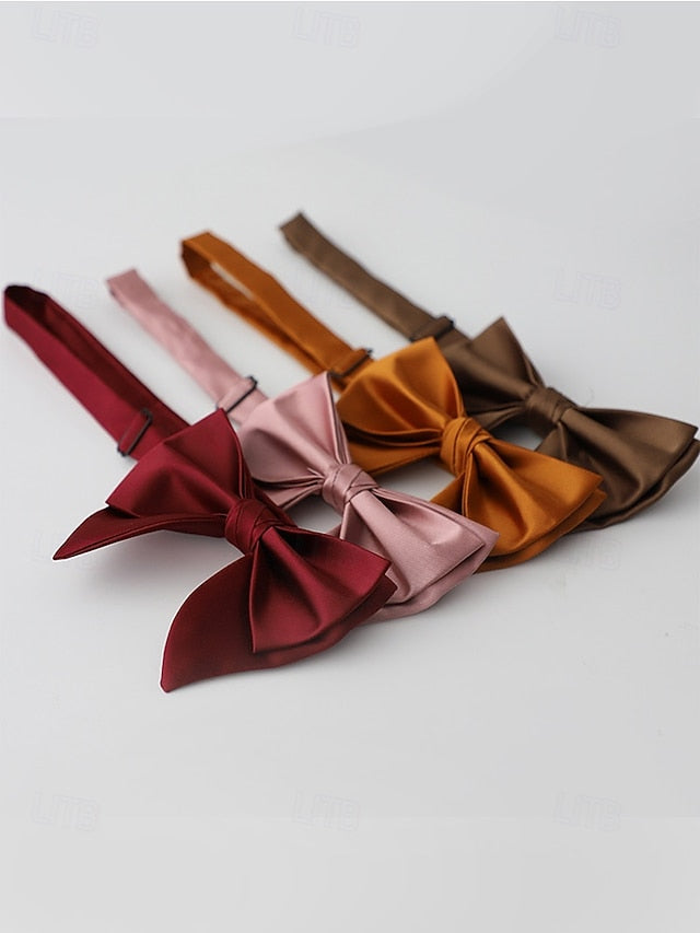 Satin Multiple Bow in Tie Colors Men's