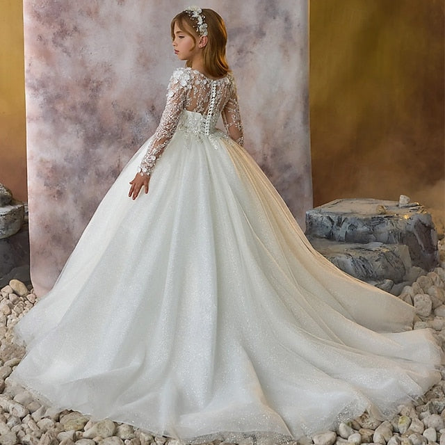 Girl Party Flower Girls' Dress Communion First