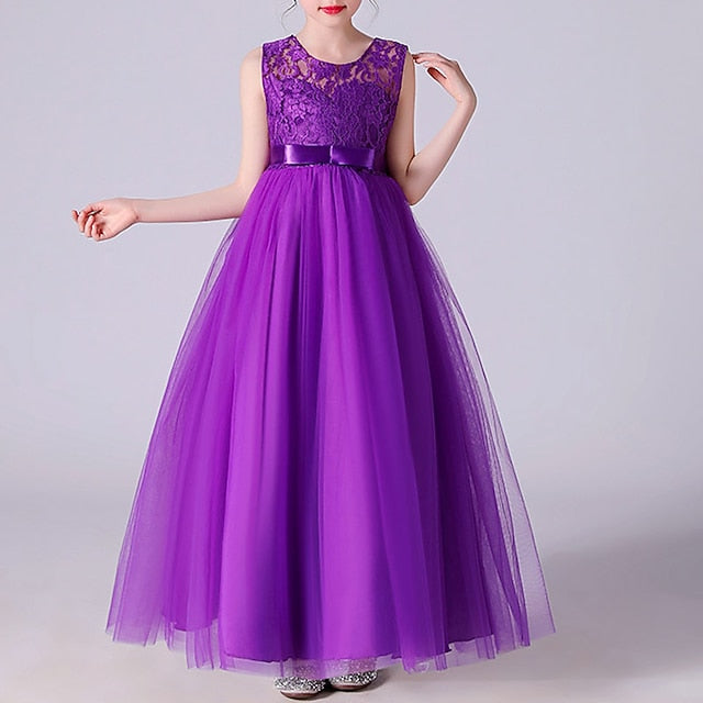 Dress Flower Girls' Party Gown Girl Evening