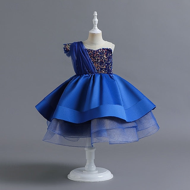 Sequin Party Kids Wedding Sleeveless Dress Girls'