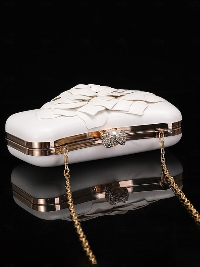 Clutch Bridal with Matching White Floral-Embellished – Shoes