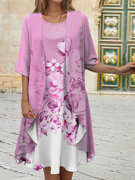 Women's Dress Set Casual Dress Print Dress Fashion Modern