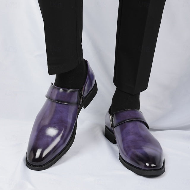 Shoes Slip-On Business Loafers Brown Men's Leather