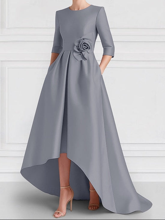 Formal Evening A-Line Elegant Asymmetrical Gown Dress Wedding