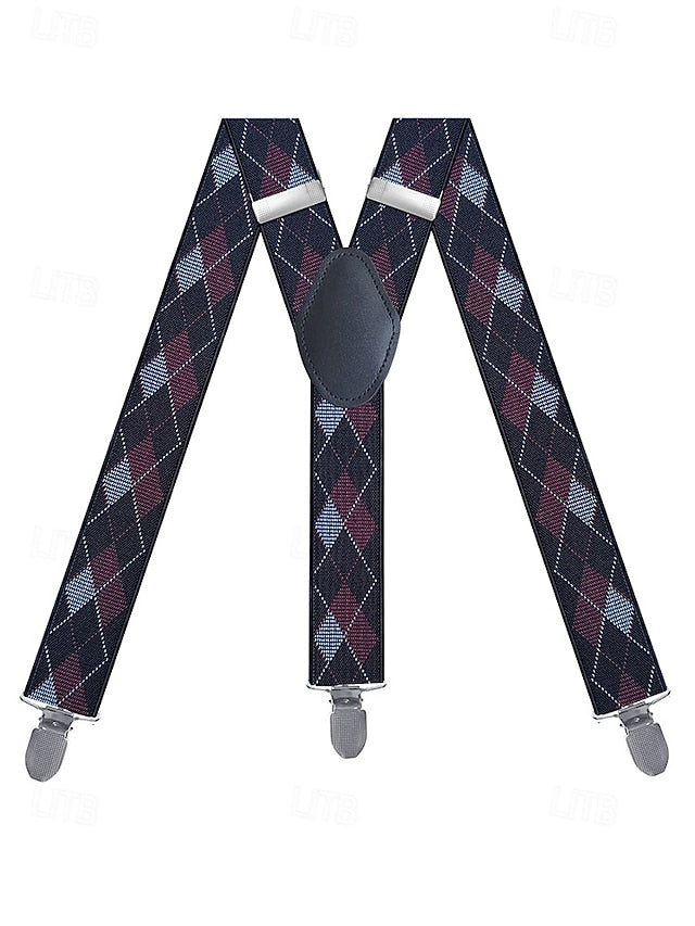 Suspenders Pattern Clip-On Argyle Classic – Men's
