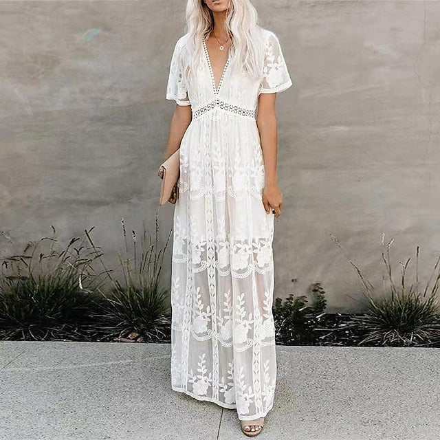 Women's Long Dress Maxi Dress Lace Dress Casual Dress