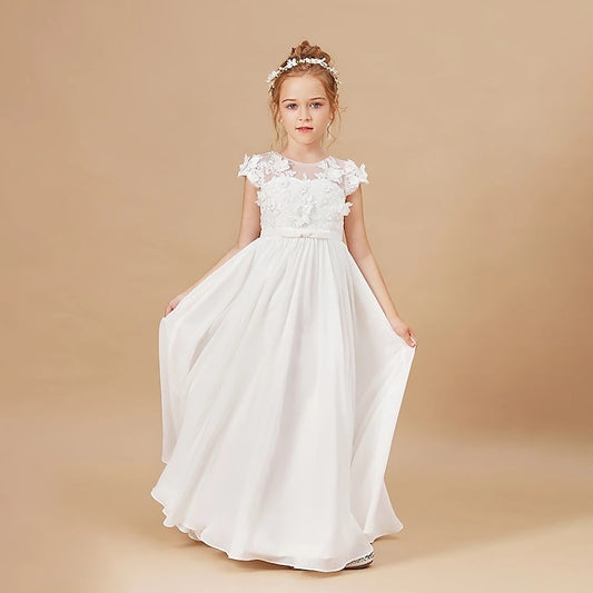 First Girl Princess Girls' Communion Flower Dress