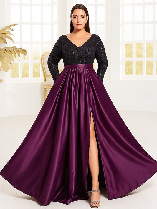 A-Line Floor Length Wedding Guest Dress Formal Dresses Flare