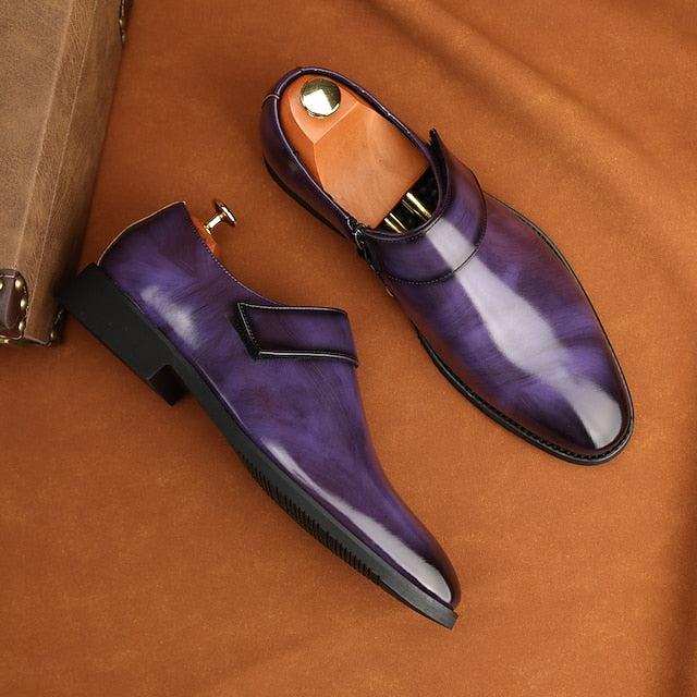 Shoes Slip-On Business Loafers Brown Men's Leather