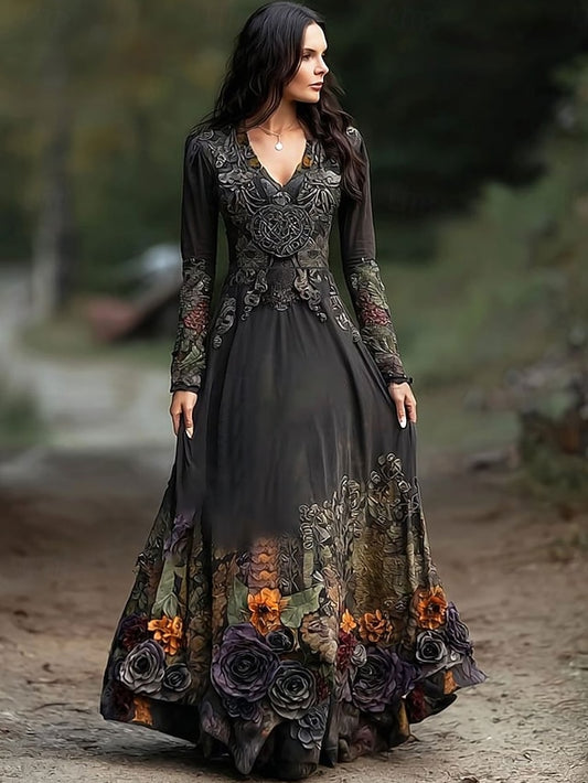 Women's Maxi Dress A Line Dress Pleated Dress Fit And Flare