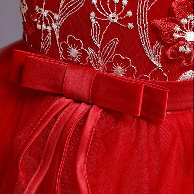 Sleeveless Girls' Sequin Girl Flower Kids Dress