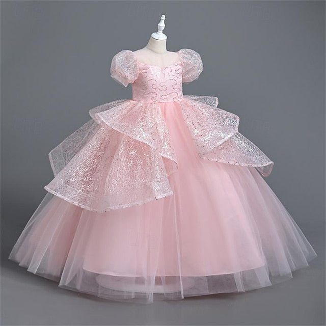 Girl Wedding Party Girls' Dress Flower Performance