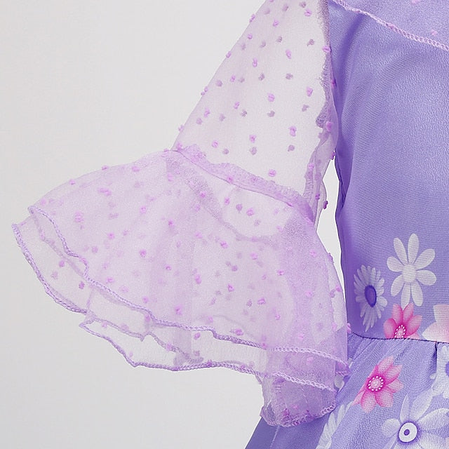 Encanto Fairytale Isabela Madrigal Girl Dress Flower Princess
