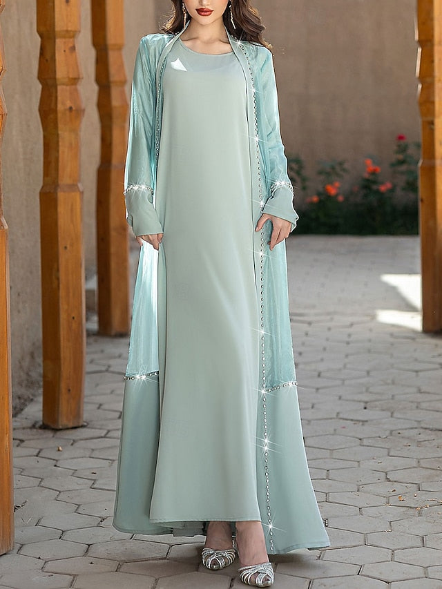 Elegant the of Vintage Mother Crew Bride Neck Dress Floor A-Line