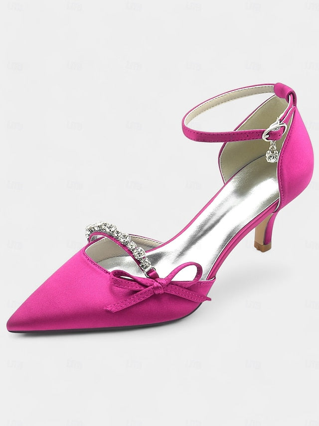 Elegant Kitten Heel – Pointed-Toe Women Shoes Wedding for