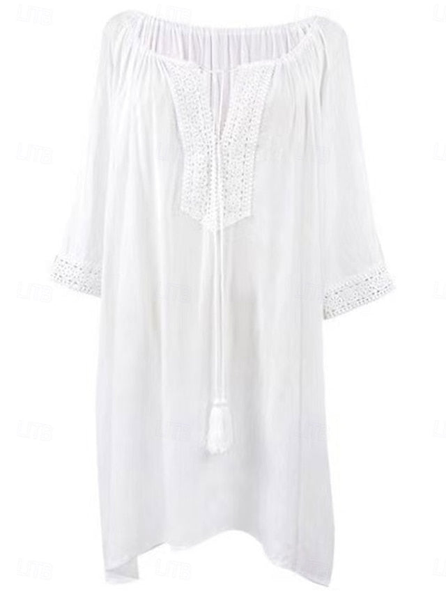 Women's Swimwear Cover Up Beach Dresses Swimsuit Tie Front