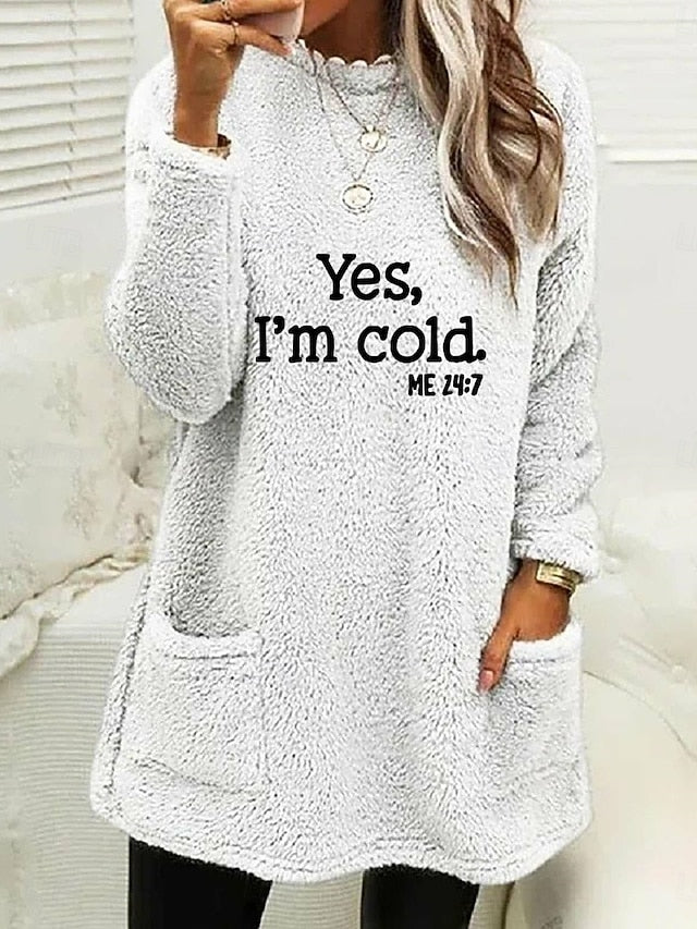 Women's Pullover Sweatshirt Letter Casual Long Sleeve Crew