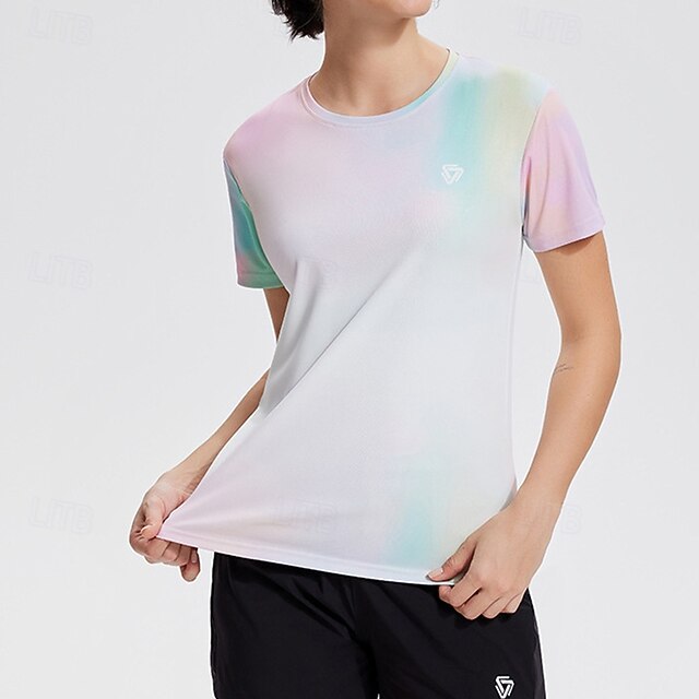Women's Yoga Top Crew Neck Quick Dry Breathable Short