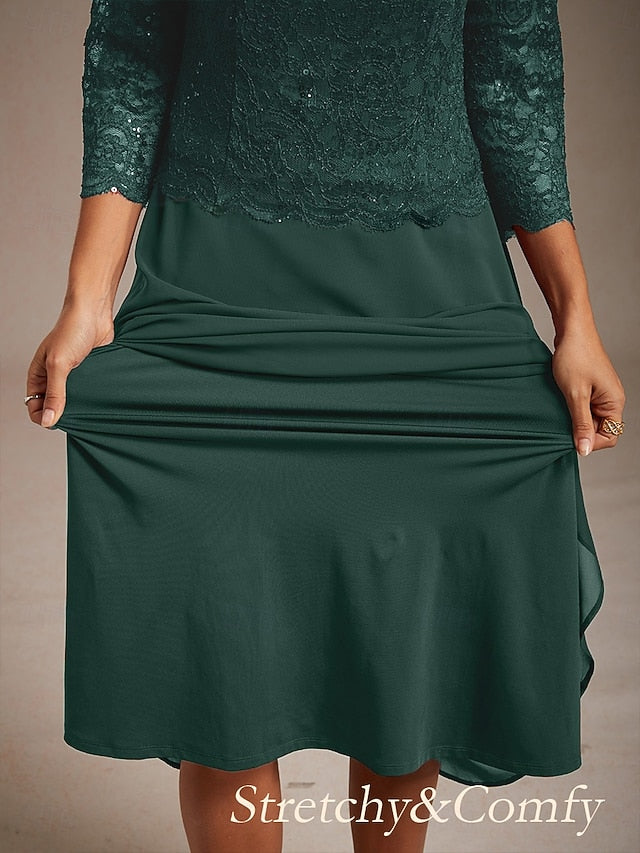 Women's Midi Dress Chiffon Dress Elegant Party Birthday