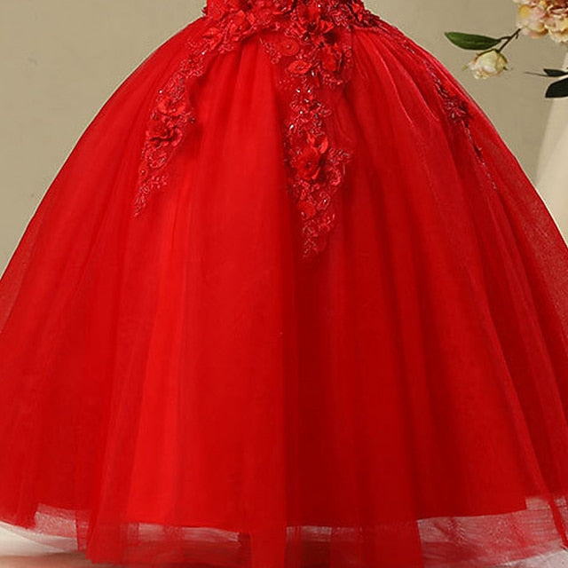 Girl Girls' Flower Princess Dress Party