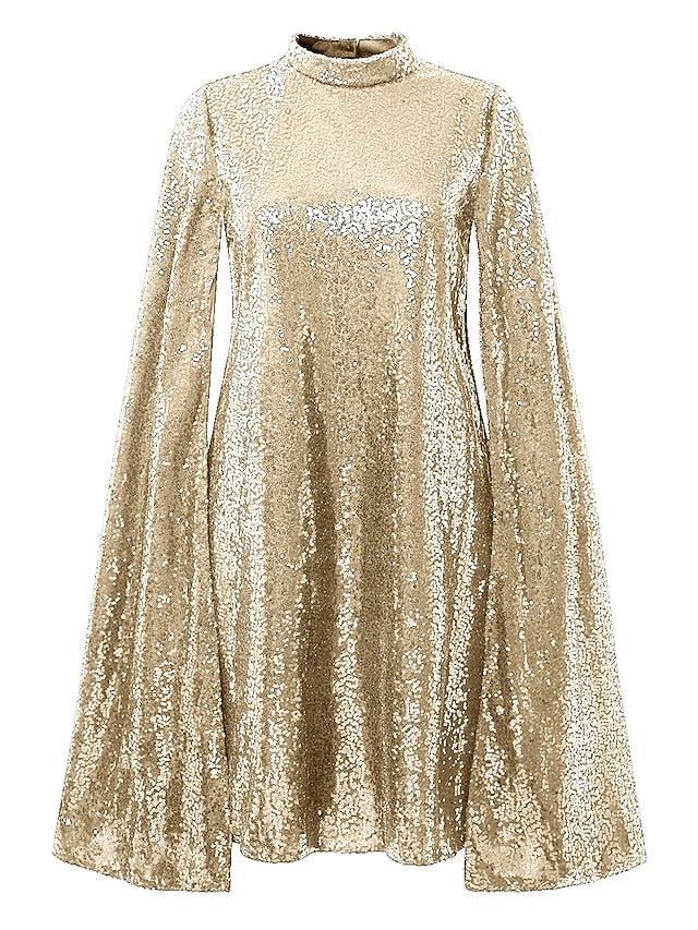 Women's Gold Dress Sequin Dress Party Dress Mini Dress