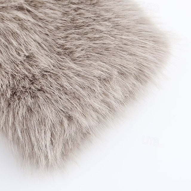 Faux Coat Comfortable Buttons Women's Warm Pocket Fur