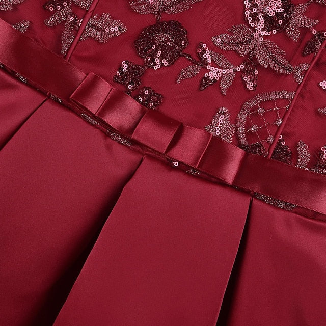 Sleeveless Formal Party Dress Girls' Kids Color Solid