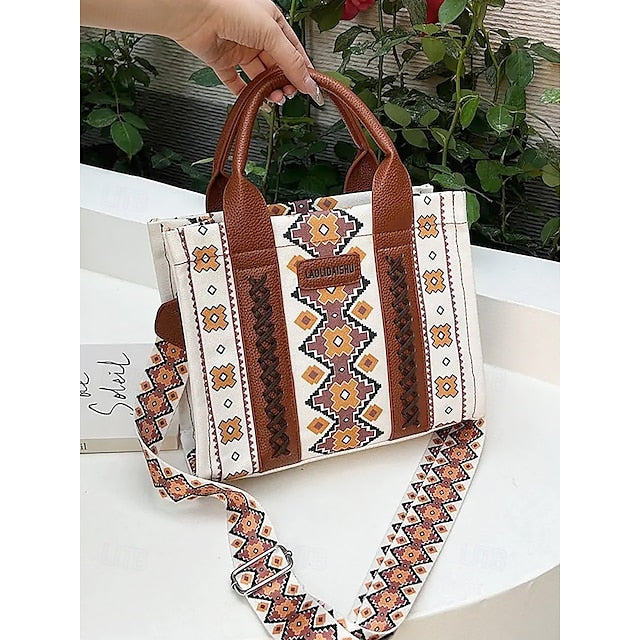 – Ethnic Bag Vintage-Inspired Women's Tote Print Boho