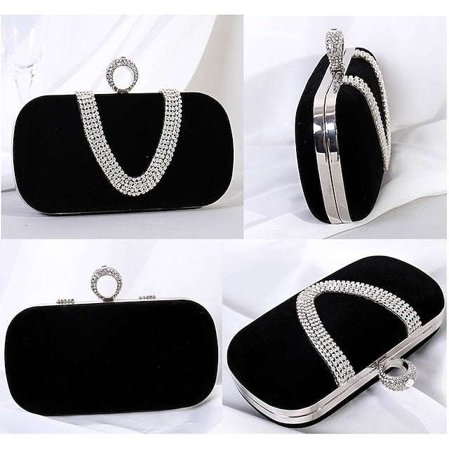 Bags Women's Velvet Clutch Evening Wristlet Bag