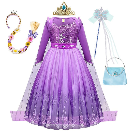 Theme Anna Fairytale Frozen Dress Flower Princess Girl Party