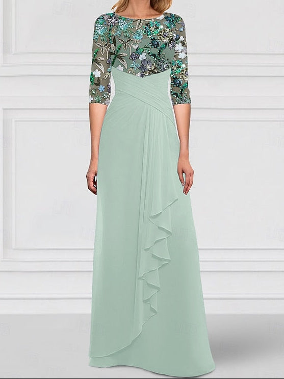 SkyBeaded Gown of the Bride A-Line Dress Sparkle Mother