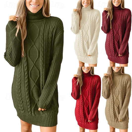 Women's Mini Dress Sweater Dress Fashion Modern Vacation