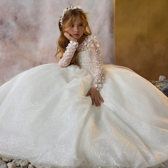 Girl Party Flower Girls' Dress Communion First