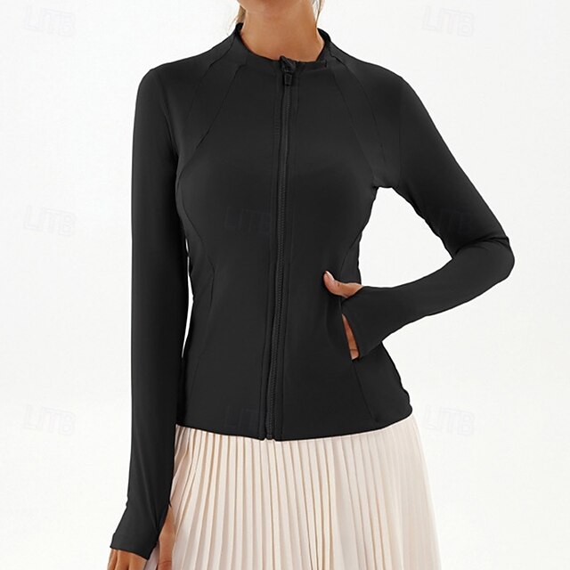 Women's Workout Jacket Yoga Jacket Stretchy Breathable Full