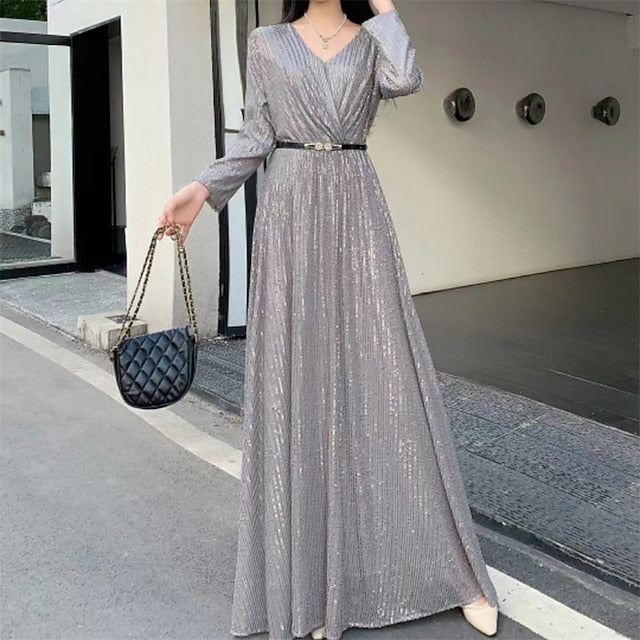 Women's Midi Dress Sequin Dress Elegant Fashion Modern