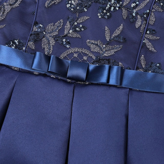 Sleeveless Formal Party Dress Girls' Kids Color Solid