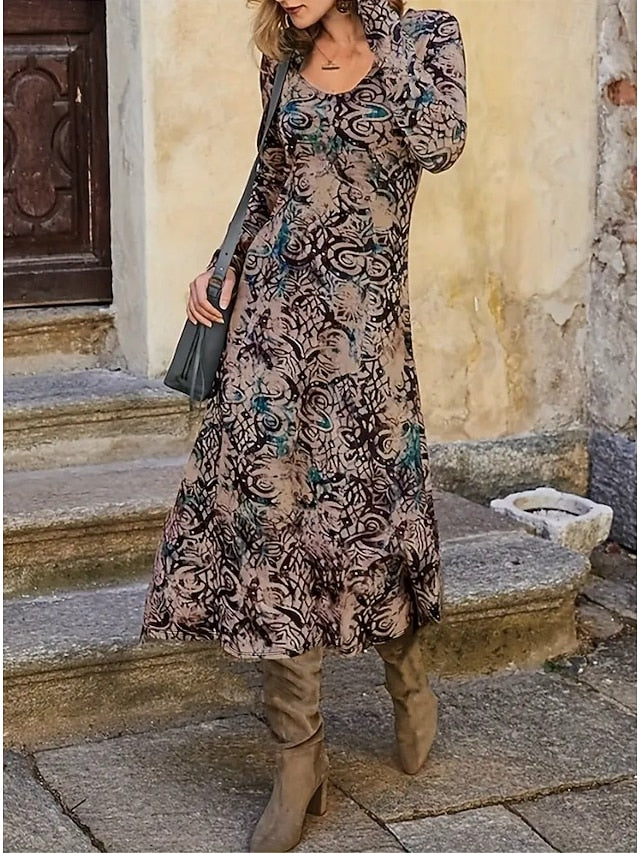 Women's Midi Dress Sheath Dress T Shirt Dress Tee Dress