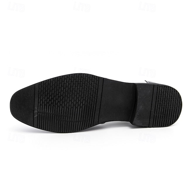 Patent Gold with Oxford and Leather Shoes Men's Black