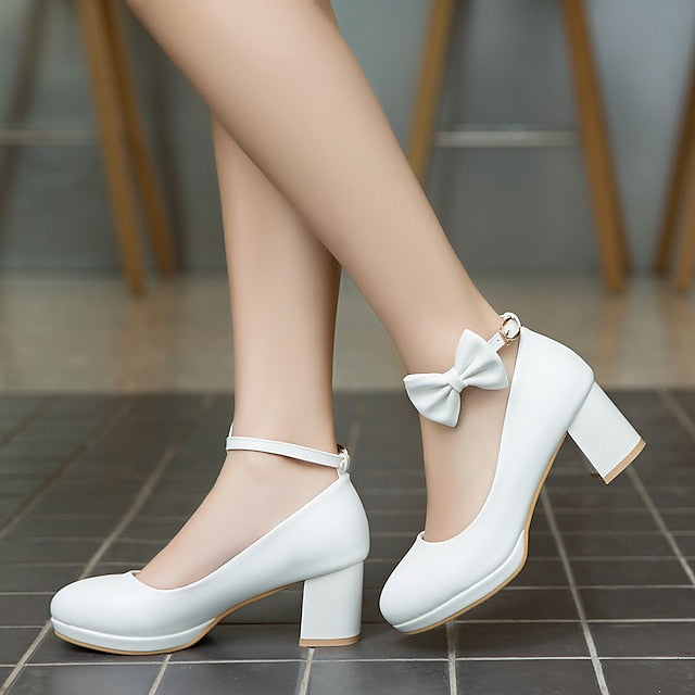 Weddings - Bow White Mary Girls' Perfect for Shoes Jane