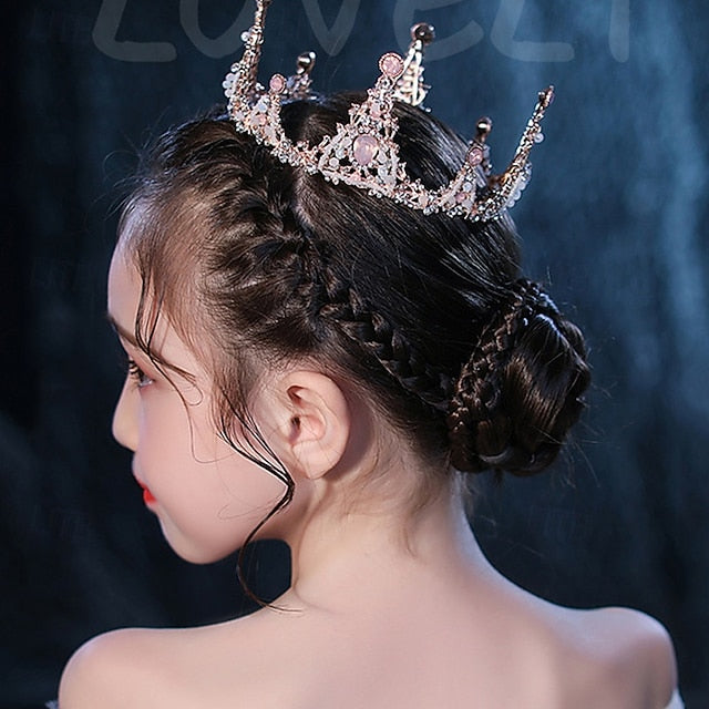 Party Solid Long Kids Dress Girl Flower Girls' Color