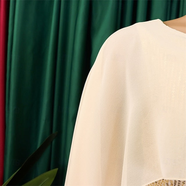 Length Crew Elegant Dress of the Floor Mother Neck Bride