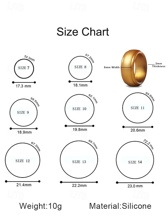 Men – Ring Matte for Comfortable Silicone Durable Black